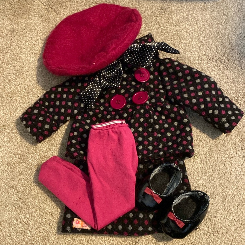 Our Generation Doll “Oh My Posh” wool coat and skirt outfit